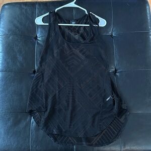 Mossimo Supply Co. Black Sheer Geometric Racerback Tank